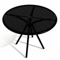 American Tables And Seating AB36 36'' Black Round Outdoor Table with Umbrella Hole 132AB36